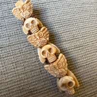 Skull and Owl Bone Bracelet
