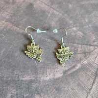 Cute Owl 925 Sterling Silver Dangle Earrings