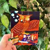 Superb Owl Art Print | Academic Owl | Owl with a Pipe | 8x10 Art Print | 5x7 Postcard