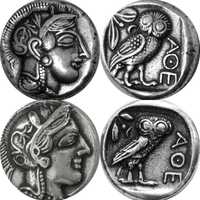 Athena and OWL 2 Variations of The Most Famous Greek Coin, "Mark of Athena" Unique Teen Gi