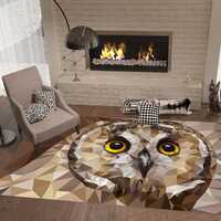 Owl Art Rug,Owl Rug,Cool Home Decor,Gift For Him,Bird Rug,Modest Rug,Trendy Rug,Personalizable Rug,A