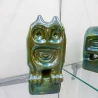 Vintage Zsolnay eosin porcelain  owl statue, owl figure FREE SHIPPING WORLDWIDE