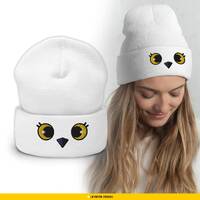 Owl Bear Cute Fantasy Wizard Dnd Art Merch Beanie Hat, Dungeon Master Gift, Dnd themed gifts, Dungeo