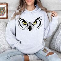 Owl Look Hoodie, Spooky Hoodie, Owl Hoodie, Holiday Hoodie, Party Shirt, Four Season Hoodie