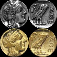 Athena and Owl, Famous Greek Coin, Popular Version, “Mark of Athena” Great Stocking Stu