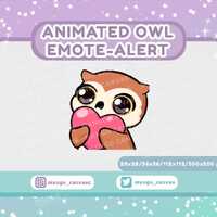Animated Owl Emote-Heart Emote