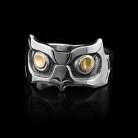 Canadian First Nations, Owl Chunky Gold and Silver Ring, Indigenous Native Jewellery, Tahltan Nation