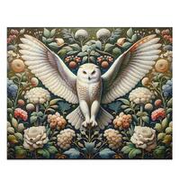 Christmas Puzzles for Adults, Kids Puzzle, Owl Puzzle  - 120, 252, 500 Piece,  Holiday Jigsaw, Owl L