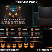 Animated Twitch Stream Pack | Owl Stream Pack | Owl Twitch Emotes | Webcam Overlay | Animated Screen