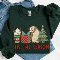 Owl Christmas Sweatshirt, Tis The Season Owl Christmas Shirt, Animal Christmas Sweater, Owl Lover Ch