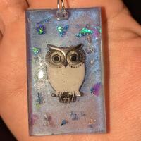 Blue owl keychain