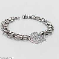 Stolas Owl Bracelet (Stainless Steel Chainmail Style) - occult demon precious stones astronomy solom