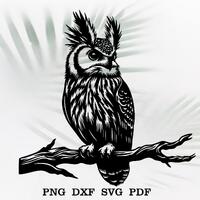 Owl SVG Cut File: Laser CNC Wood Decor, Cricut, Silhouette (Digital Download)