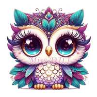 Cute Owl Watercolor Clipart,Whimsical Animal Art for Kids' Room, Gift Idea for Wisdom, Good luck