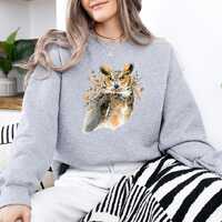 Watercolor Owl Sweatshirt: Hand-Drawn Nature Lover Crewneck