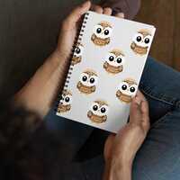 Simple Owl pattern cover for spiral notebook