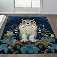 Owl Rug, Animal Rug, Bird Rug, Art Rug, Decorative Rug, Graffiti Rug, Popular Art Rug, Colorful Rug,