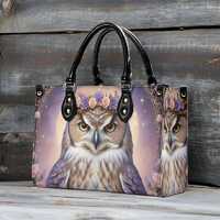 Luxury Owl Bag Cute Crossbody Bag Unique Purse Cute Purse, Luxury Bag Vegan Leather Bags Printed Des