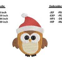 Santa Owl-Machine Embroidery Design