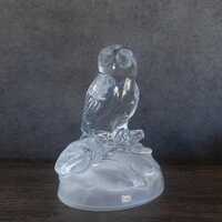 Cristal d' Arques Crystal Owl Figurine Made in France Paperweight