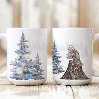 Winter Wonderland Owl Mug, Christmas Gift for Nature Lovers and Cozy Snow Days