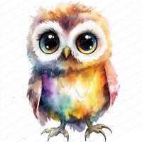 20 Cute Owl Clipart | Watercolor Owl | Printable Watercolor Clipart | High Quality JPGs | Digital Do