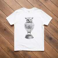 Owl Statue, Owl, Statue, White T Shirt, Nature, Gift, Birthday Gift, White