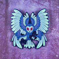 Ghost Wings Owl Enamel Pin // Twisted Forest