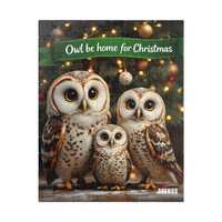 Jigsaw Puzzle, Owl be home for Christmas Game, Holiday Puzzle, Winter Activity, Christmas Gift for P