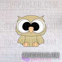 Chubby Owl SVG File: Big Eye Bird Cut File (Digital Download)