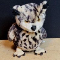 Vintage Russ Berrie Yomiko Classics Spotted Owl Plush Toy 8 Inches