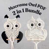 Macrame Owl Wall Hanging Pattern PDF, macrame wall art, macrame Owl pattern, Owl Crochet Pattern, ha