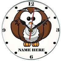 Owl cartoon gift dvd clock, secret santa Christmas gift idea, can be personalised - Free P&P