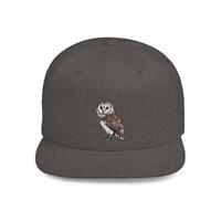 Embroidered Barn Owl Snapback Hat: Wildlife Bird Watcher Cap