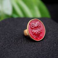 Owl Venetian Intaglio Silver Ring: A Timeless Antique-Inspired Christmas Gift
