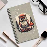 Winter Woodland Owl Spiral Journal | Holiday | Creative Journal | Nature Inspired