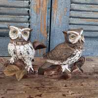 Vintage Homco Porcelain Owls 1970s Home Interiors 1114