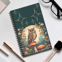 Starlit Forest Keeper Spiral Journal | Owl | Creative journal | Mystic Vibes | Magic