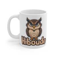 Mug "Hiboude" - Design Dr&ocirc;le de Hibou Boudeur - id&eacute;e Cadeau Amusant pour Amou
