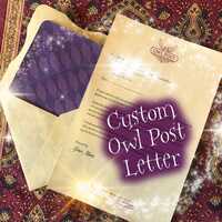 Custom Owl Post Letter: Stationery, Magic Wax Seal Invitation, wizard mail