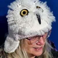 Snowy Owl Hat (Lavender Tint)--Size Average