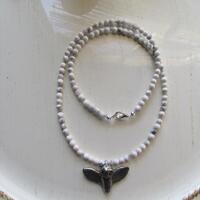 Natural Howlite Necklace With Owl Pendant, Stone of awareness, Unique, Elegant, Last Minute Gift, Di