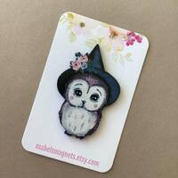 Owl Needle Knack,Owl Needle Keeper , Owl Lover Magnets,Owl Magnets,Bird Fridge Magnets, Owl Needle N