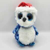 Vintage Ty Beanie Boo 'Icicles' the Blue Owl (6 inch) - No Hang Tag