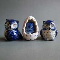 Owl Bird Ceramic Figurine Miniature Porcelain Animal Statue Incense Holder Collectible Decor Small T