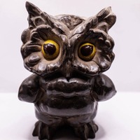 Charming Big Ceramic Owl Figurine – Vintage-Inspired Home Décor, Perfect for Shelves, T