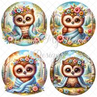 Baby Owl Downloadable Printable Images High Quality PNG for Printing or Sublimation Baby Bibs Blanke