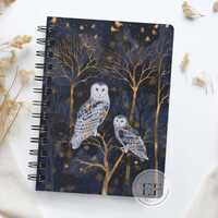Whimsigoth Owl Spiral Journal, Woodland Dream Journal, Dark Academia Forest Notebook, Mystical Mama 