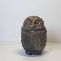 Vintage Gunnar Hansson Vintage Stoneware Owl Figurine | GH LOMMA Sweden |