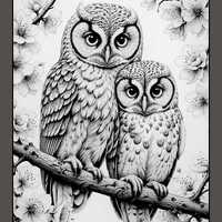 Realistic Owls Colouring Book | 56 Printable Pages | Adult Colouring Printables | 8.5x11 Instant Dow